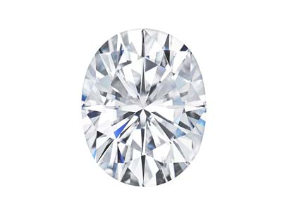 Moissanite By Charles And Colvard, Oval Brilliant 8x6mm, Colour D E F - Standard Image - 1