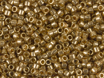 Miyuki 11/0 Delica Seed Beads      Transparent Luster Metallic Rose   Gold 7.2g Tube, Db115 - Standard Image - 1