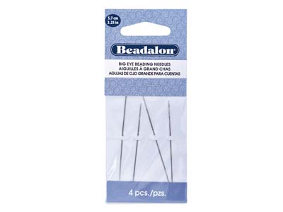 Beadalon Big Eye Beading Needles,  5.7cm2.25 4 Pieces