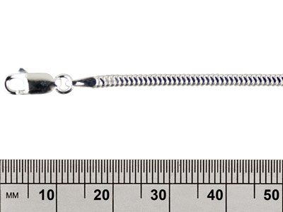 Sterling Silver 2.2mm Diamond Cut  Round Snake Bracelet 7.25