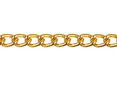 Gold Plated 6.0mm Loose Curb Chain 1 Metre Length