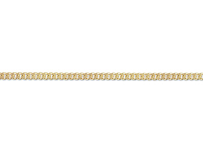 9ct Yellow Gold 2.1mm Diamond Cut  Loose Curb Chain
