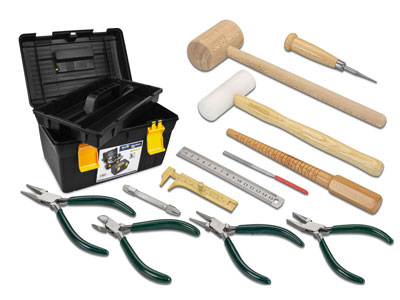 Starter Jewellers Bench Kit,       Measuring And Forming, 12 Pieces   With Tool Box - Standard Image - 1