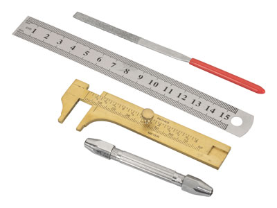 Starter Jewellers Bench Kit,       Measuring And Forming, 12 Pieces   With Tool Box - Standard Image - 9