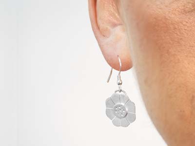 Cooksongold Sterling Silver Flower Disc Earrings Jewellery Making     Project - Standard Image - 3