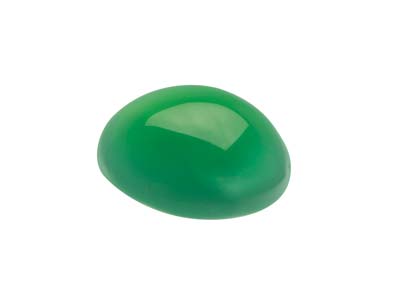 Green Agate, Oval Cabochon 10x8mm - Standard Image - 3