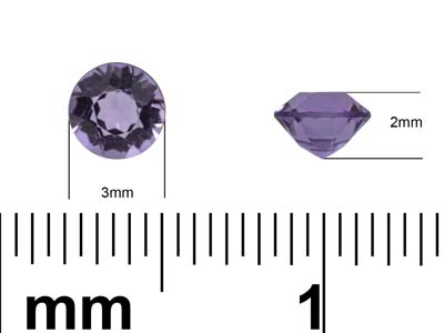 Amethyst, Round, 3mm - Standard Image - 3