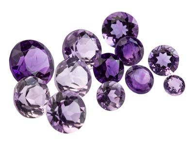 Amethyst, Round, 3mm Mixed Sizes, Pack of 12,