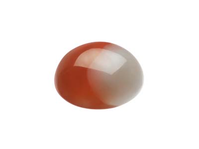 Carnelian Red And White Stripe     Round Cabochon 10mm - Standard Image - 3