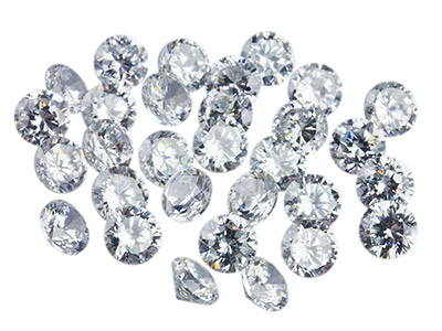 White Cubic Zirconia, Round 3.5mm, Pack of 30, Pmc Safe, Sizes May    Vary Slightly - Standard Image - 1