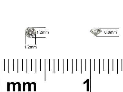 Diamond, Lab Grown, Round, D/VS,   1.2mm - Standard Image - 3