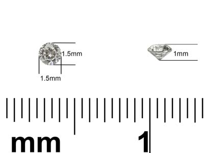 Diamond, Lab Grown, Round, D/VS,   1.5mm - Standard Image - 3