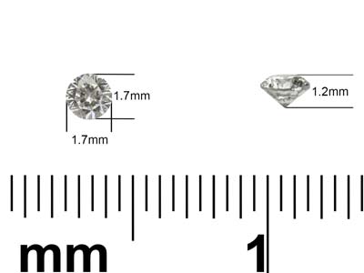 Diamond, Lab Grown, Round, D/VS,   1.7mm - Standard Image - 3