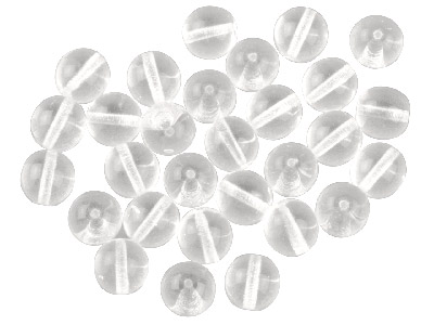 Preciosa 4mm Czech Pressed Glass   Beads Clear, Pack of 100 - Standard Image - 1