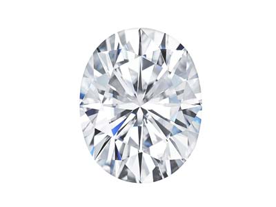Moissanite By Charles And Colvard, Oval Brilliant 6x4mm, Colour D E F