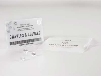 Charles And Colvard Moissanite,    Forever One, Round Brilliant 4mm,  Colour G H I - Standard Image - 3
