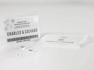 Charles And Colvard Moissanite,     Forever One, Round Brilliant 6.5mm, Colour D E F - Standard Image - 3