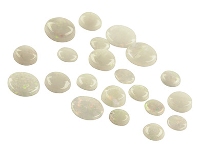 Opal, Round Cabochon, 3mm+ Mixed   Sizes, Pack of 20 - Standard Image - 1