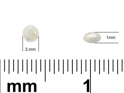 Opal, Round Cabochon, 2mm - Standard Image - 3