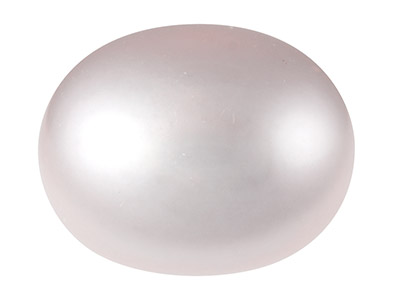 Cultured Pearls Pair Button        Half Drilled 6-6.5mm, Pink,        Freshwater