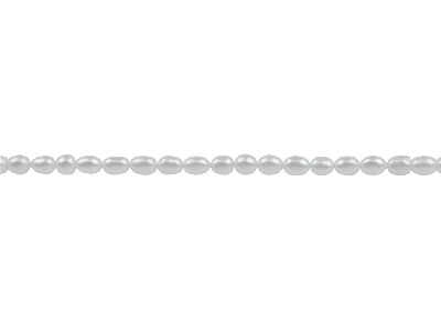 Cultured Pearls, 6x4mm, Natural    White, Rice, 1640cm