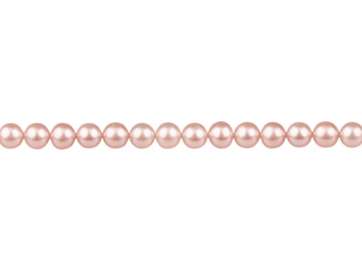 Cultured Pearls Fresh Water,       6-6.5mm, Peach/pink, Potato Round, 16