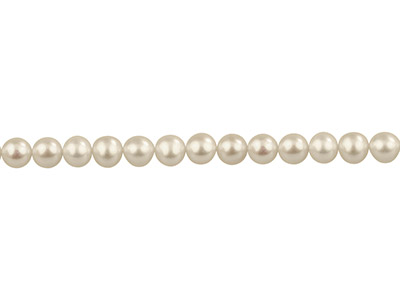 Cultured Pearls Fresh Water,       7-7.5mm, White, Potato Round,      1640cm