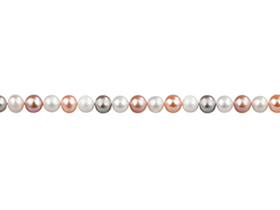 Cultured Pearls Fresh Water,       7-7.5mm, Multicoloured, Potato     Round, 1640cm