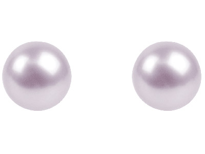 Cultured Pearl Pair Full Round     Half Drilled 4-4.5mm Pink          Freshwater
