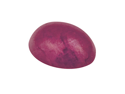Ruby, Oval Cabochon, 5x3mm - Standard Image - 1
