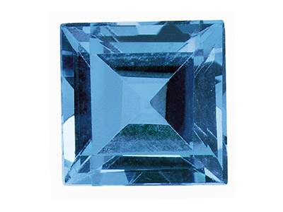 London Blue Topaz, Square, 5mm,    Treated - Standard Image - 1