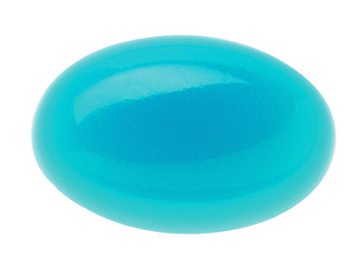 Turquoise, Oval Cabochon 8x6mm,    Stabilised