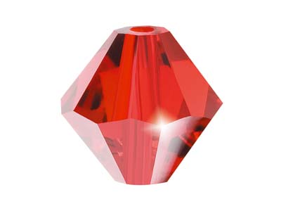 Preciosa Crystal Pack of 24,       Bicone, 4mm, Light Siam - Standard Image - 1