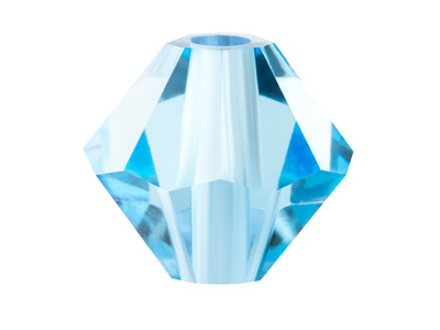 Preciosa Crystal Pack of 24,       Bicone, 4mm, Aquamarine - Standard Image - 1