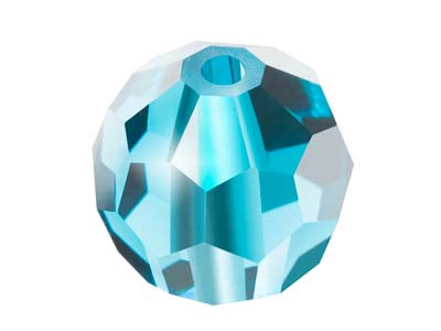 Preciosa Crystal Pack of 12, Round Bead, 4mm, Aqua Bohemica - Standard Image - 1
