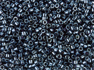 Miyuki 110 Delica Beads, Gunmetal 7.2g Tube, Mikuki Code Db001