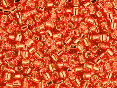 Miyuki 110 Delica Seed Beads      Silver Lined Red Orange 7.2g Tube, Miyuki Code Db043