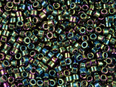 Miyuki 110 Delica Seed Beads Green Iris 7.2g Tube, Miyuki Code Db003