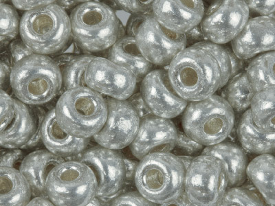 Miyuki 6/0 Round Seed Beads        Duracoat Galvanized Silver 20g     Tube, Miyuki Code 4201 - Standard Image - 1