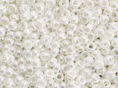 Miyuki 110 Round Seed Beads Seed  Beads White Pearl Ceylon 24g Tube, Miyuki Code 528