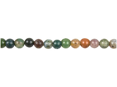 Indian Agate Semi Precious Round   Beads 6mm, 16