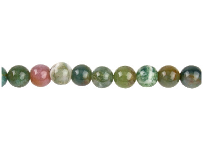 Indian Agate Semi Precious Round   Beads 8mm, 16