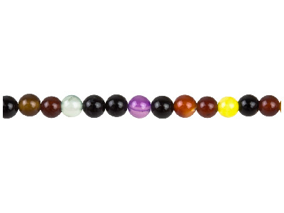 Multi Agate Semi Precious Round    Beads 4mm 15-15.5 Strand
