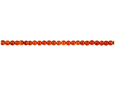 Carnelian Semi Precious Round      Beads, 4mm, 15