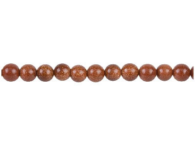Goldstone Beads, 8mm Round,        1640cm Strand