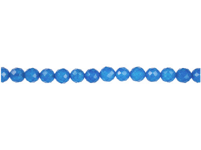 Dyed Blue Jade Faceted Semi        Precious Round Beads 6mm, 1640cm Strand