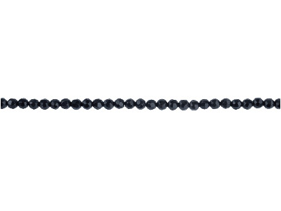 Onyx Semi Precious Faceted Round   Beads 4mm, 16