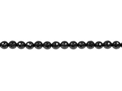 Onyx Semi Precious Faceted Round   Beads 8mm, 16