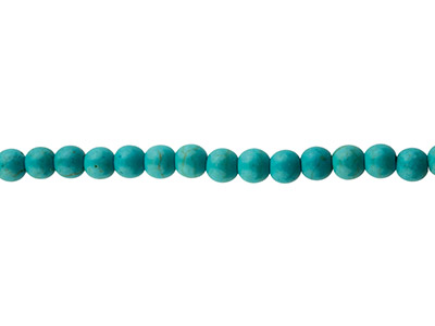 Synthetic Turquoise Semi Precious   Round Beads, 6mm, 15.539cm Strand