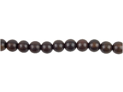 Tiger Ebony Round Wood Beads 10mm  16